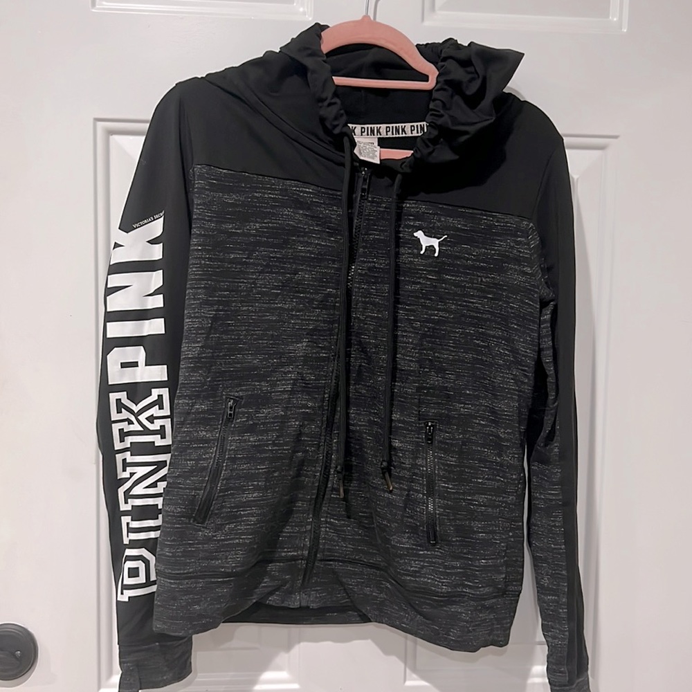 black PINK zipper sweatshirt